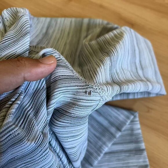 Lululemon High Times Pant-Cyber Stripe White Silver Fox Size 6 - Picture 7 of 8